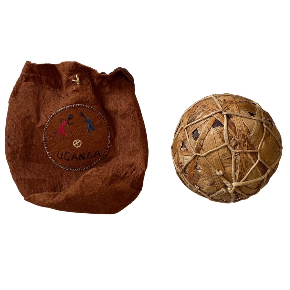 Bought in Uganda Soccer Ball Hand-made “football” with Case, Home Decor